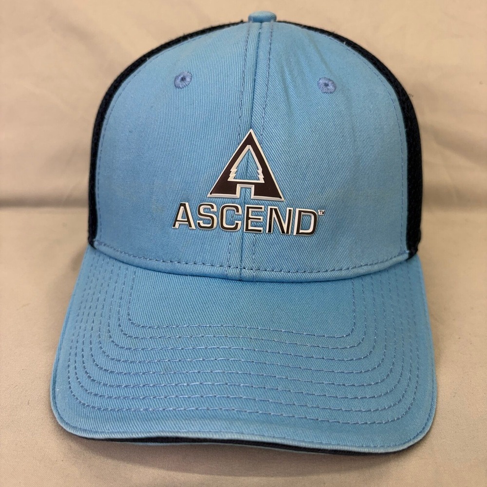 Ascend Trucker Hat Mesh Snapback Mens OSFM Blue Hiking Outdoor Cap